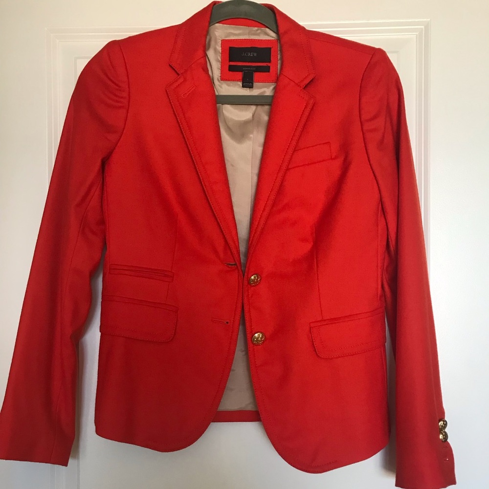 J. Crew Schoolboy Blazer Red Sz 0